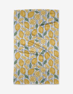 Geometry Sour Lemon Stripes Tea Towel Geometry Sour Lemon Stripes Tea Towel