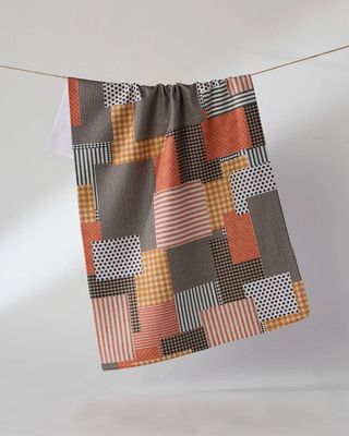 Geometry Patch and Pumpkin Tea Towel Geometry Patch and Pumpkin Tea Towel