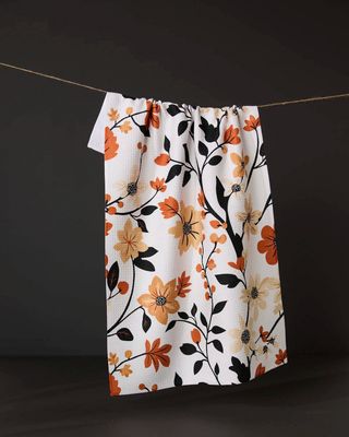 Geometry Spiced Florals Tea Towel