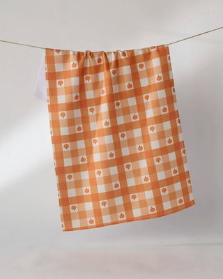 Geometry Pumpkin Check Tea Towel Geometry Pumpkin Check Tea Towel
