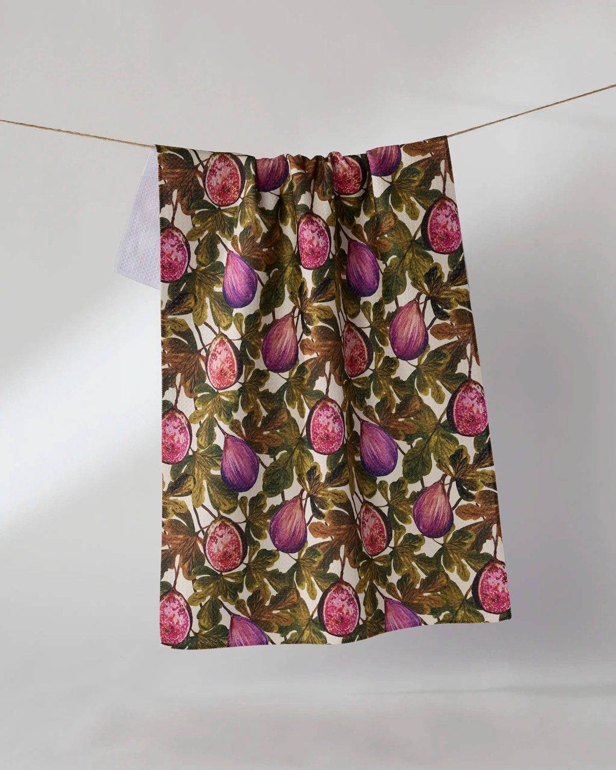 Geometry Wild Fig Tea Towel