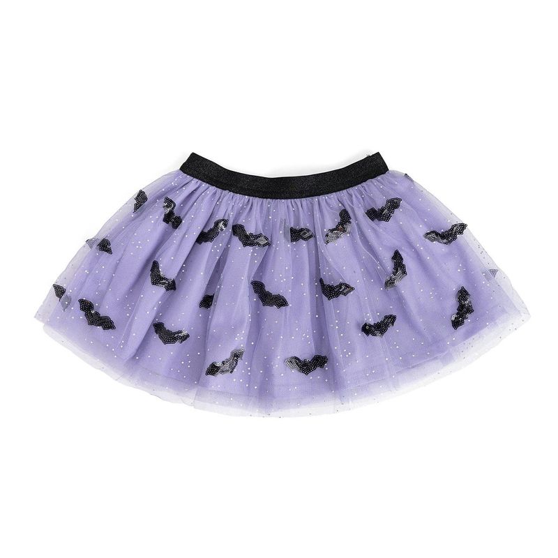Sweet Wink Sequin Bat Halloween Tutu Skirt