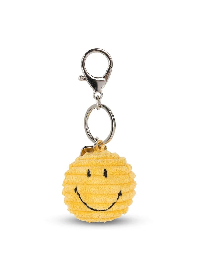 Bon Ton Toy Smiley Keychain ECO Corduroy Yellow - 2"