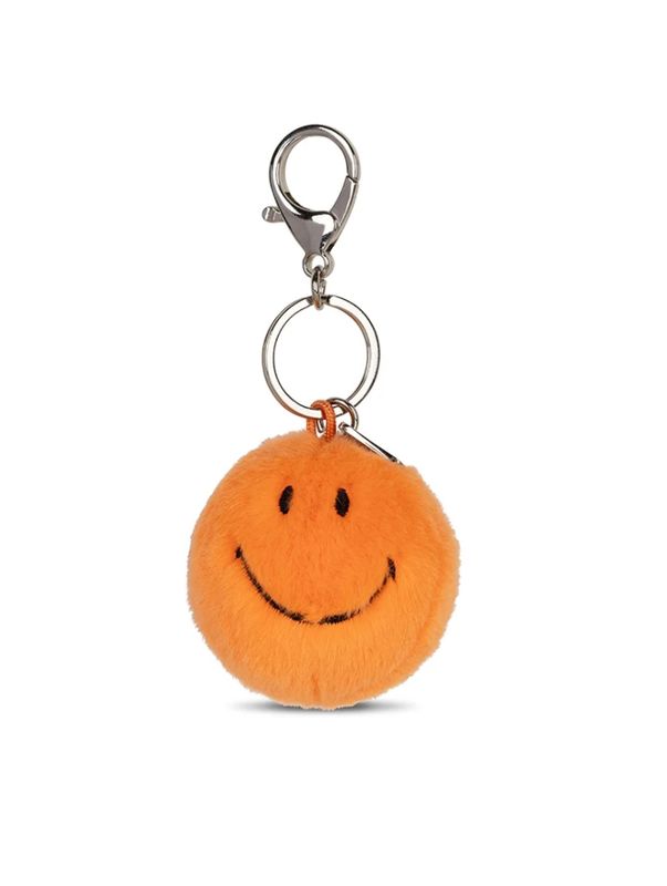 Bon Ton Smiley Keychain ECO Fuzzy Orange - 2"