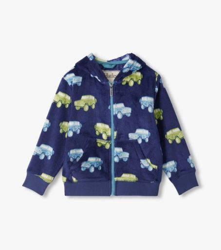 Hatley Boys Vintage Trucks Fleece Zip-Up Hoodie