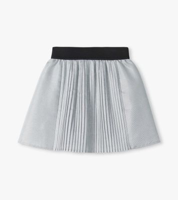 Hatley Silver Glitter Pleated Fun Skirt