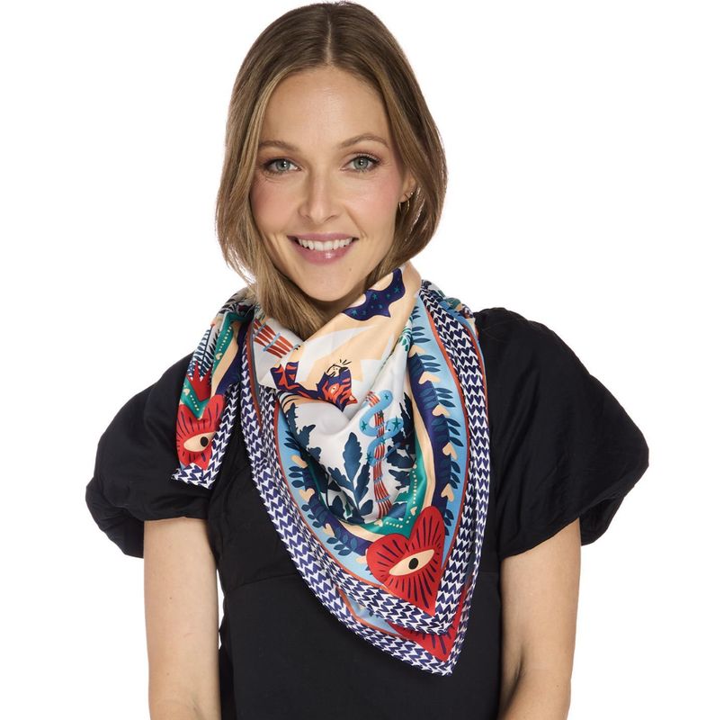 Ciao Amore Blue Square Scarf