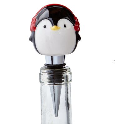 Holiday Wine Stopper - Penguin