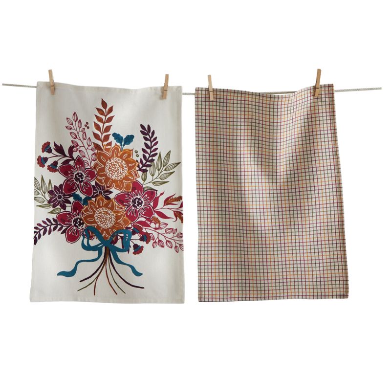 Autumn Bloom Dishtowel Set Of 2