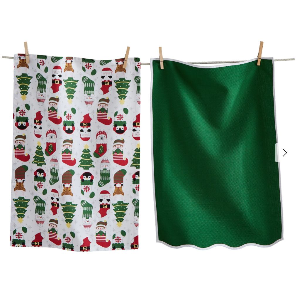 Holiday Cheer Stockings Dishtowel Set Of 2 Holiday Cheer Stockings Dishtowel Set Of 2