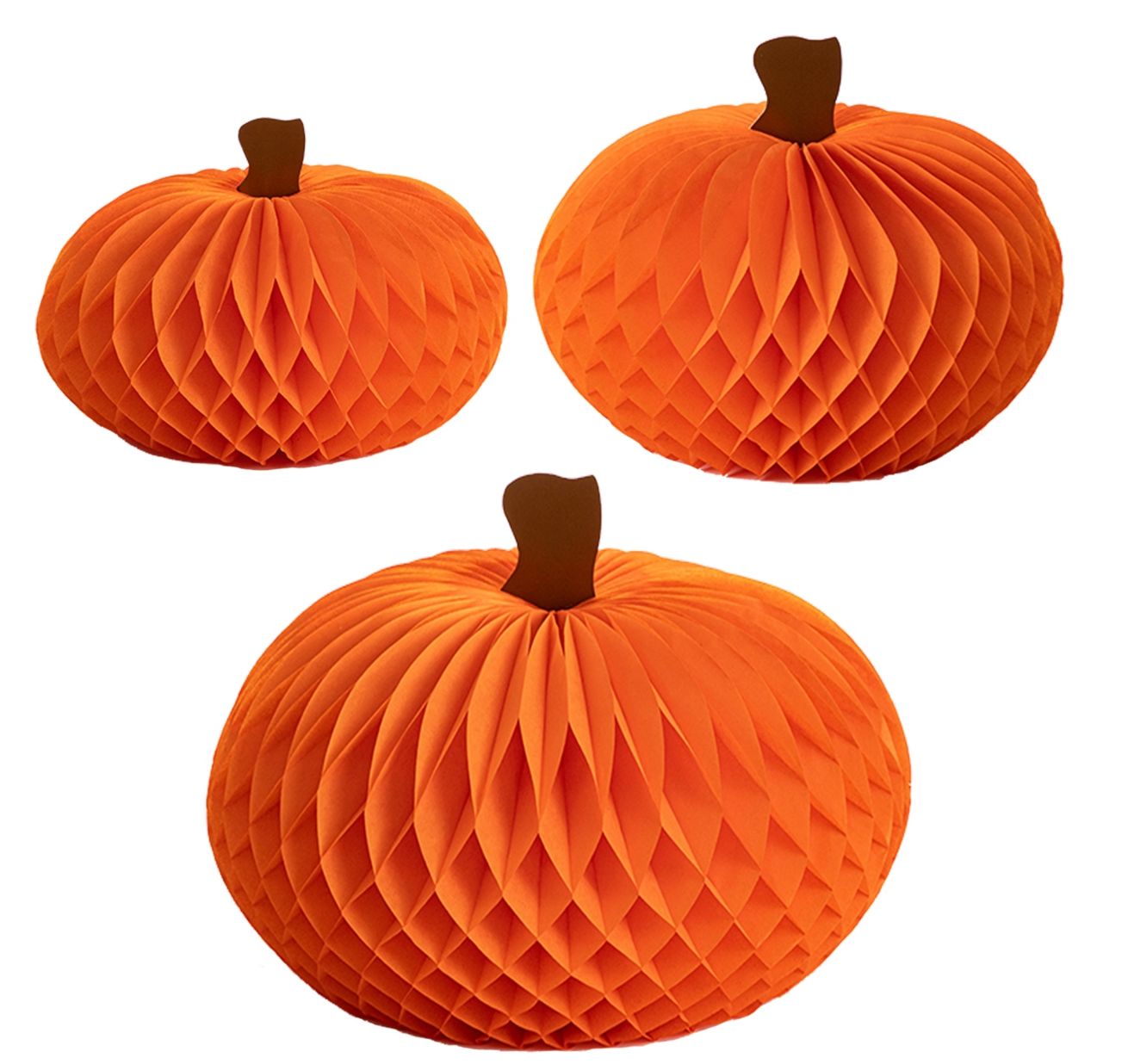 Hester & Cook Honeycomb Pumpkins Set 3