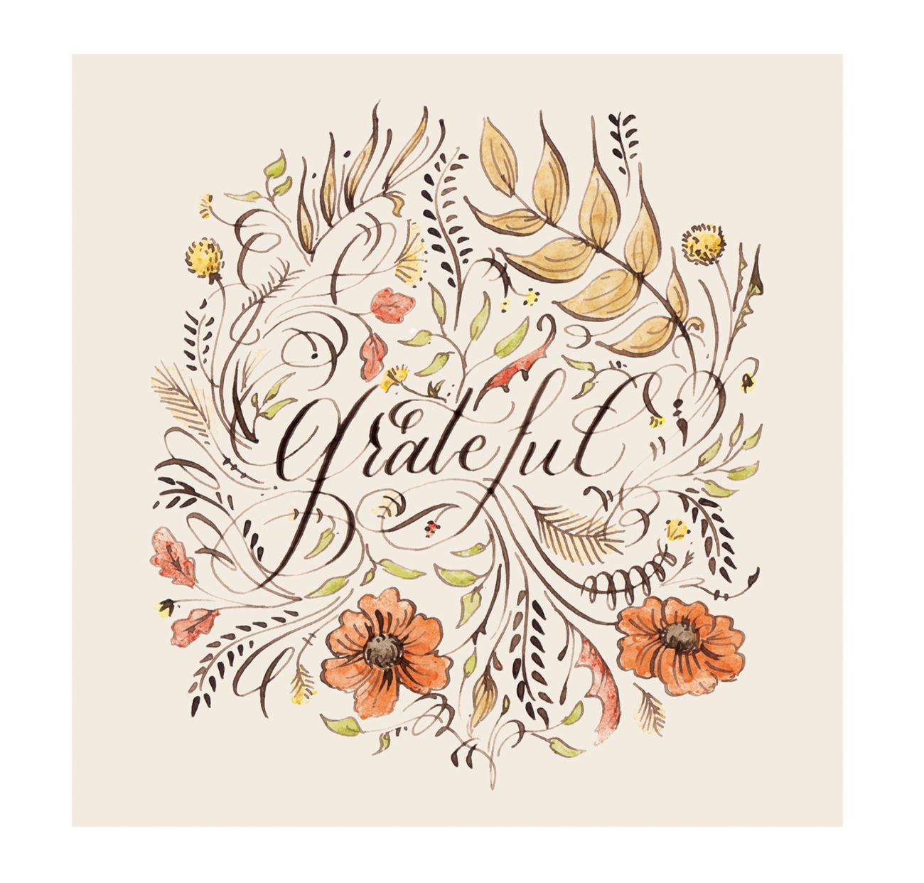 Hester & Cook Cocktail Napkin - Grateful