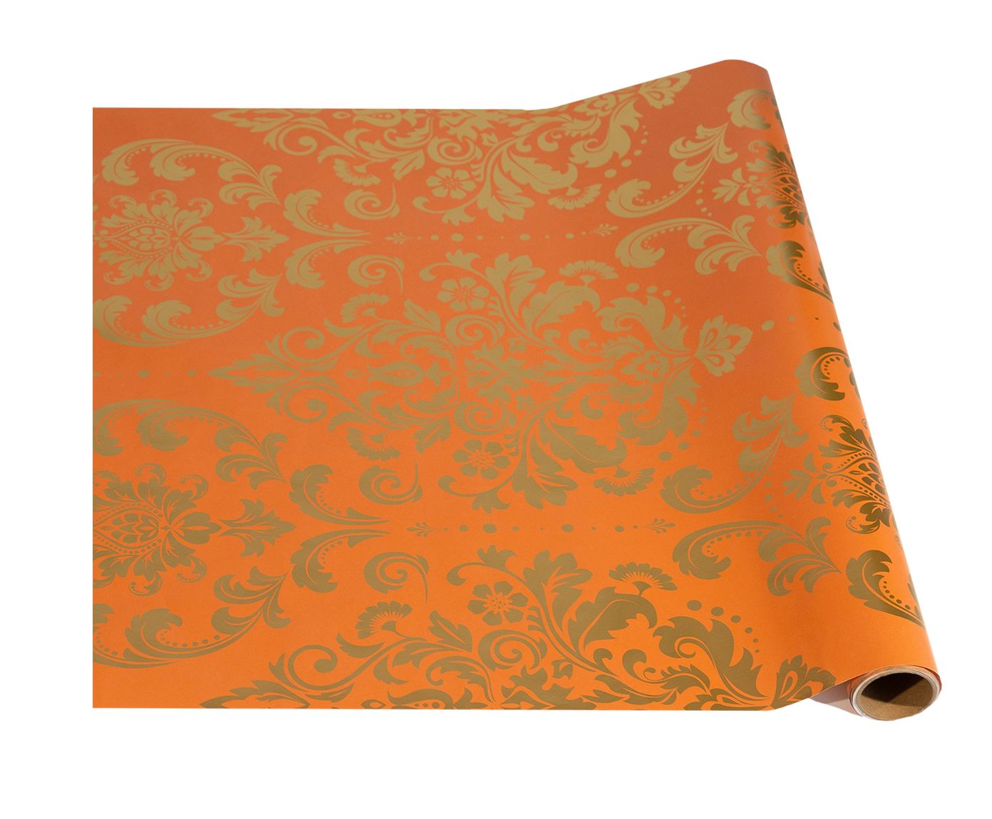 Hester & Cook Orange Damask Runner Paper Table Runner