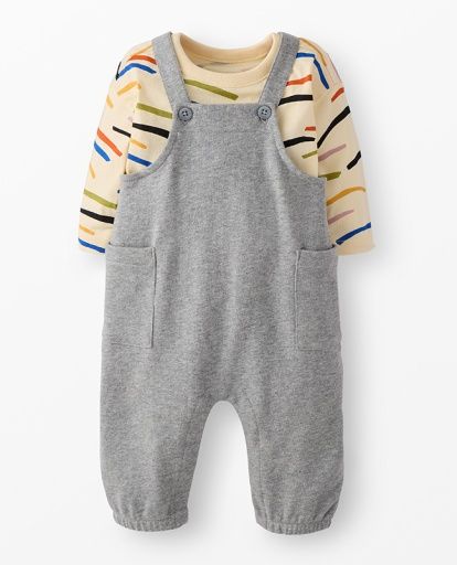 Hannah Anderson Longsleeve Overall Set Hannah Anderson Longsleeve Overall Set, Size: 50 (0-3 Months)