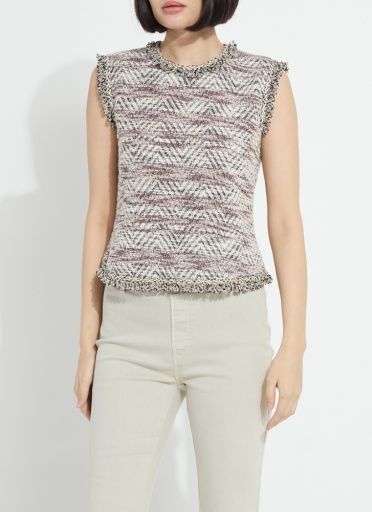 Lysse Cleo Sleeveless Tweed Shell