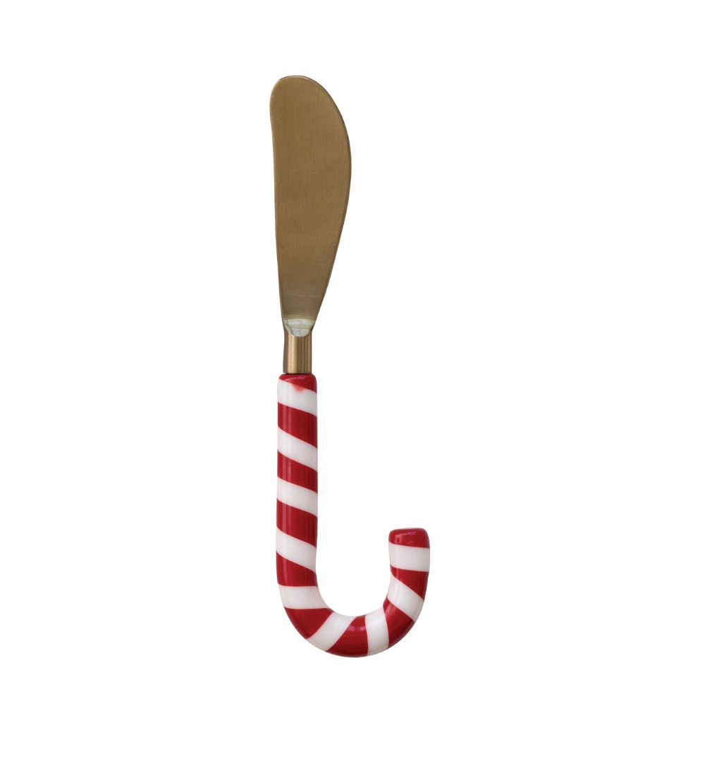 Stainless Steel Spreader with Resin Candy Cane Handle