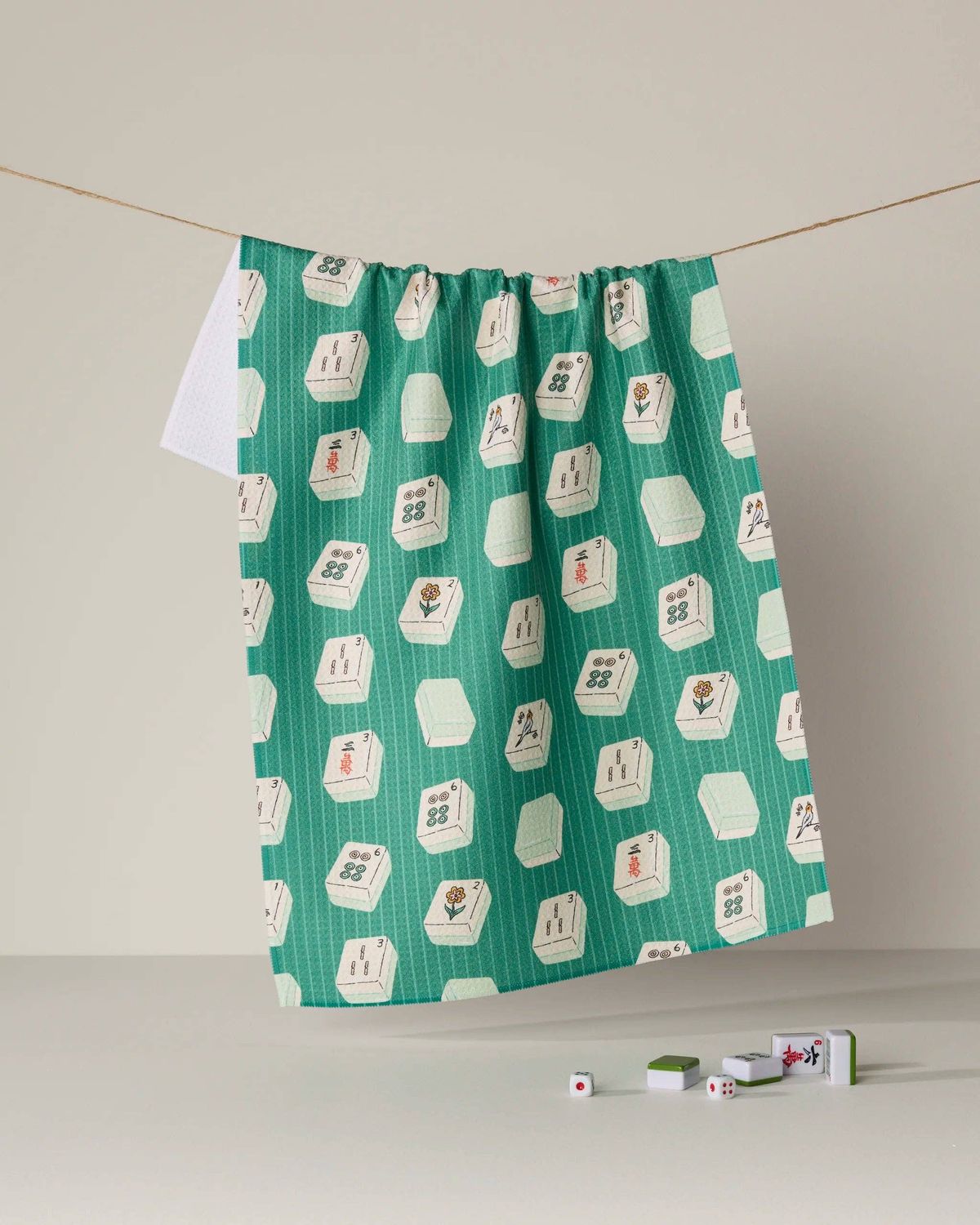 Geometry Tile Flow Tea Towel - Mahjong Geometry Tile Flow Tea Towel - Mahjong