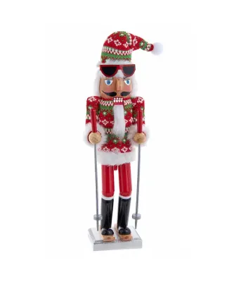 Wooden Ski Santa Nutcracker Wooden Ski Santa Nutcracker