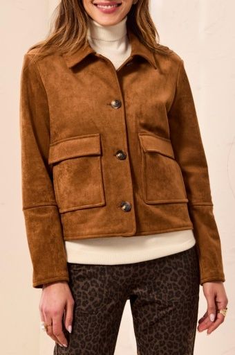 Trinal Button Front Jacket Dark Gold