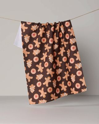 Geometry Holiday Cookies Tea Towel