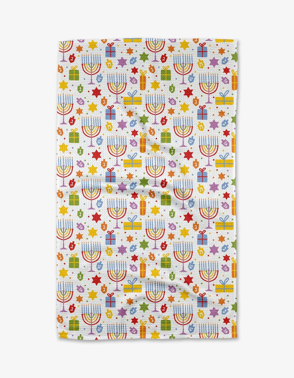 Geometry Hanukkah Oh Hanukkah Tea Towel