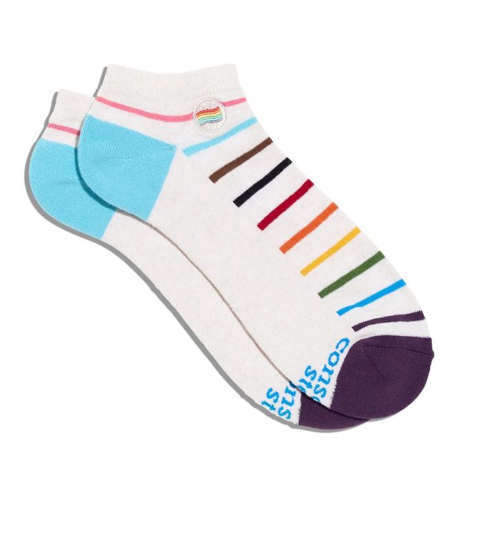 Conscious Socks - Rainbow Stripe LGBTQ Ankle