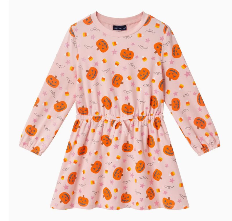 Andy & Evan Pink Pumpkin Patch Dress