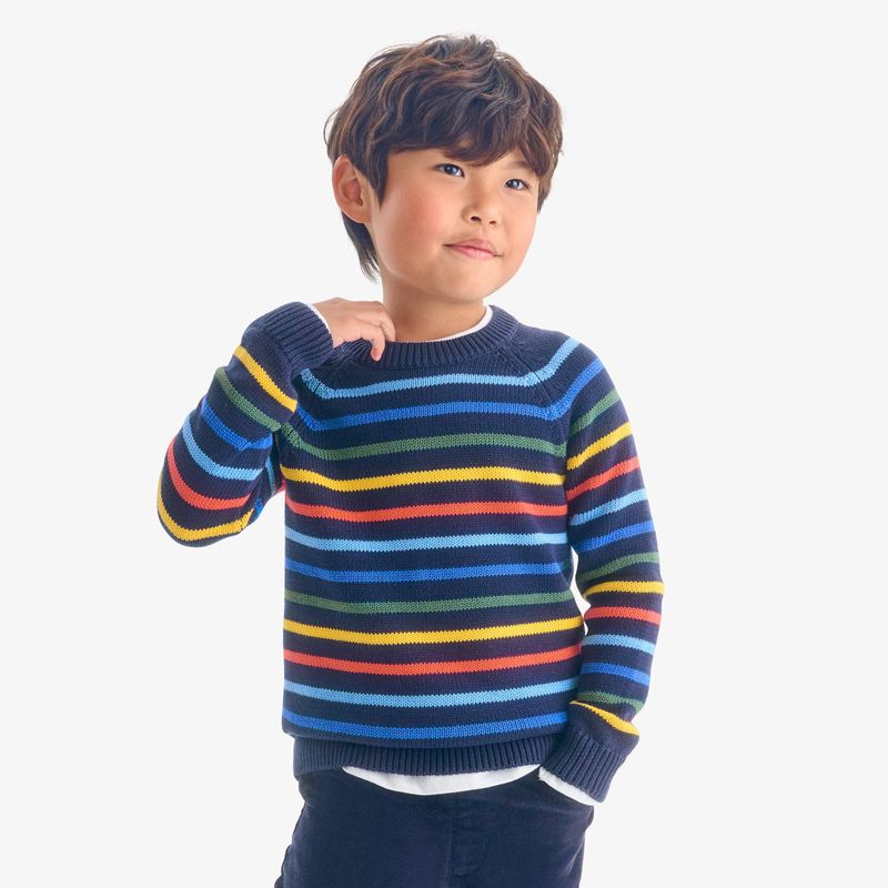 Primary Kids Sweater Multi-Stripe