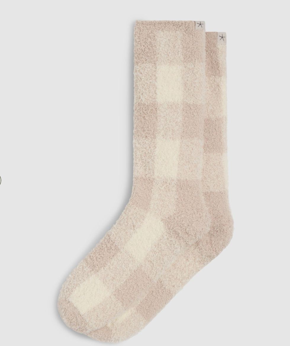 Barefoot CozyChic Buffalo Plaid Socks