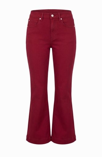 Liverpool Hannah Flare W/ Comfort Waist Wild Cranberry Liverpool Hannah Flare W/ Comfort Waist Wild Cranberry, Size: 2