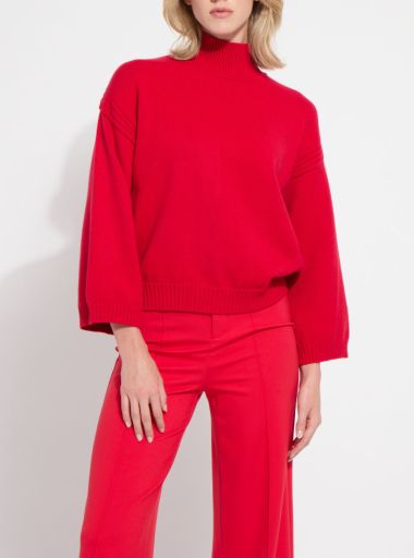 Lysse Maura Wide Sleeve Sweater Rouge, Size: XS