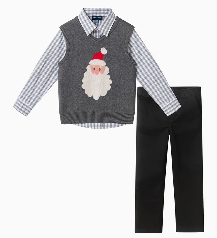 Andy & Evan 3 piece Holiday Sweater Vest Set