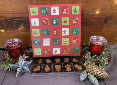 Solid Chocolate Christmas Shapes Advent Calendar