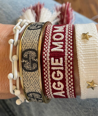Game Day Luxe Bracelets - Aggie Mom Or Gig’em 