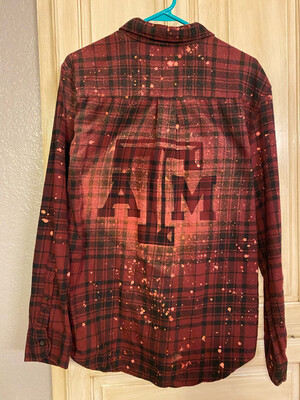 ATM - Bleached Flannel Shirt - Medium