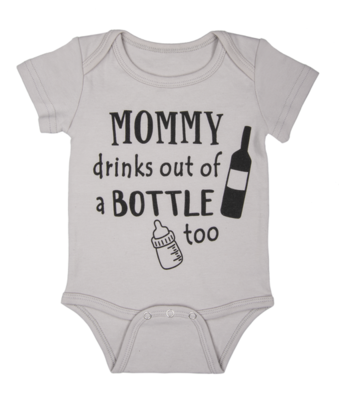 GANZ Mommy Drinks From a Bottle Too Onesie