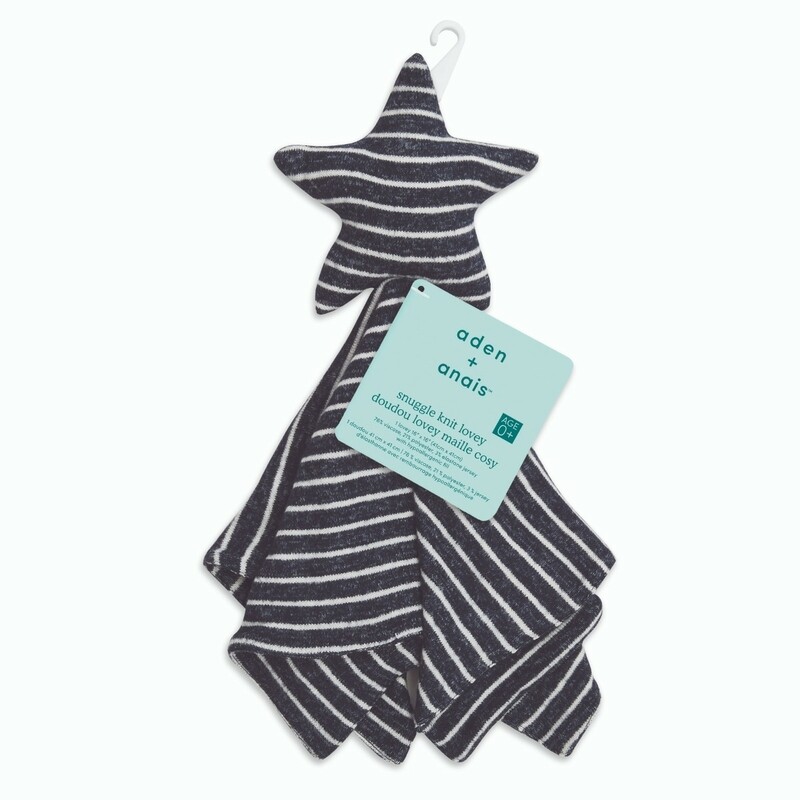 Aden + Anais - Navy Snuggle Knit Lovey