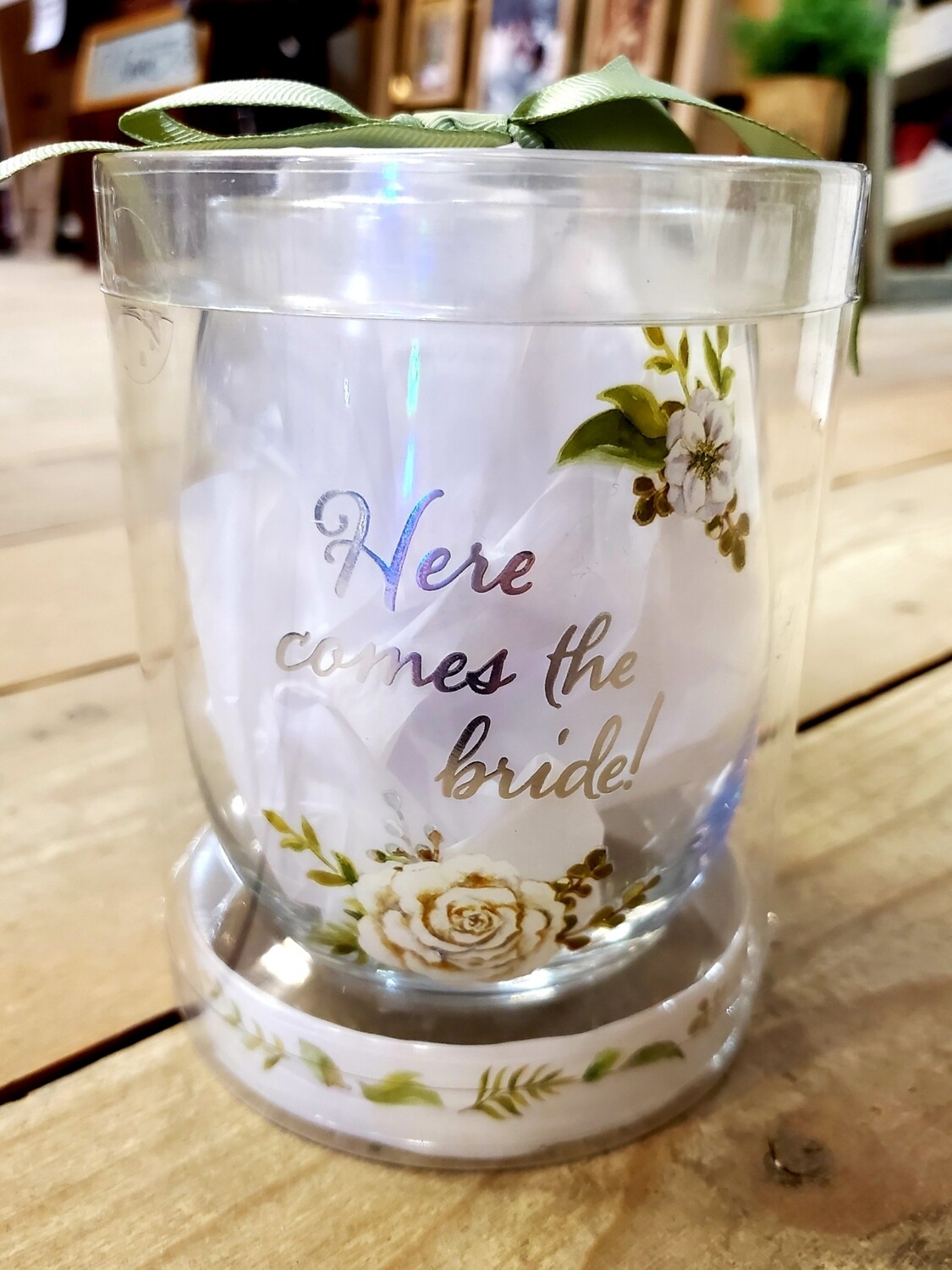 Here Comes the Bride - Stemless Wine Glass
