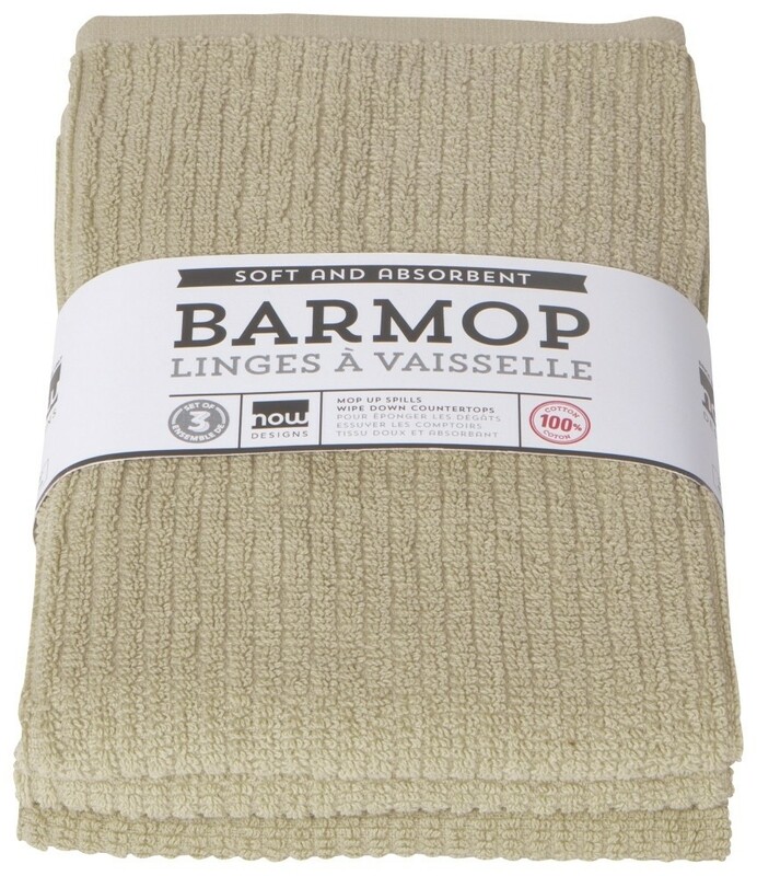 Now Designs Barmop Set of 3 | Sandstone