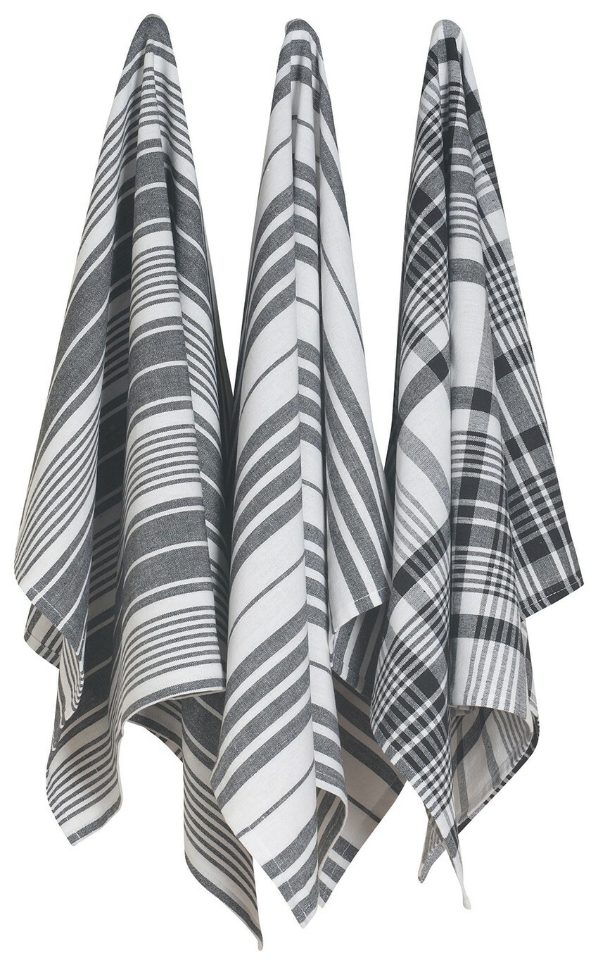 Now Designs Jumbo Dishtowel Set of 3 - Black