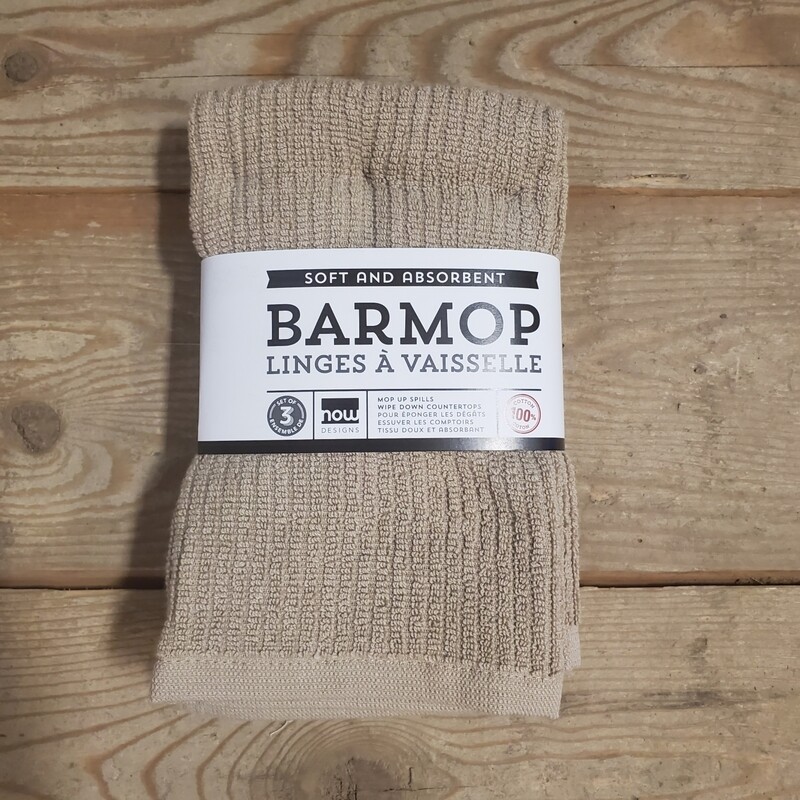 Now Designs Barmop Set of 3 | Sandstone