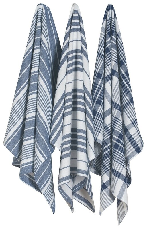 Now Designs Jumbo Dishtowel Set of 3 - Indigo