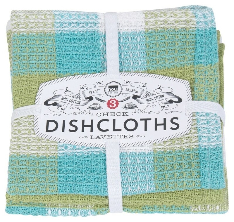Now Designs Check-It Dishcloths (Set of 3) - Leaf