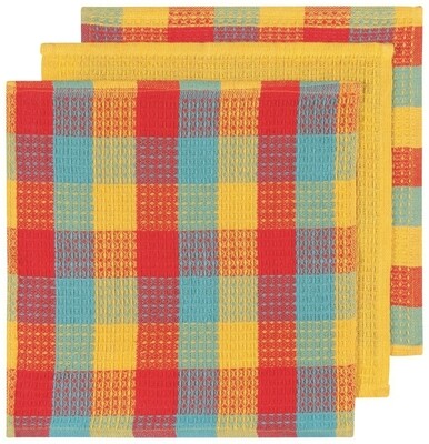 Now Designs Check-It Dishcloths (Set of 3) - Lemon