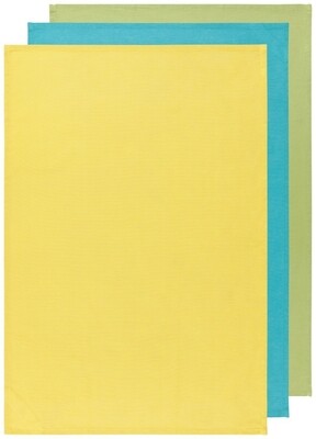 Now Designs Floursack Dishtowels (Set of 3) - Chartreuse/Turquoise/Leaf