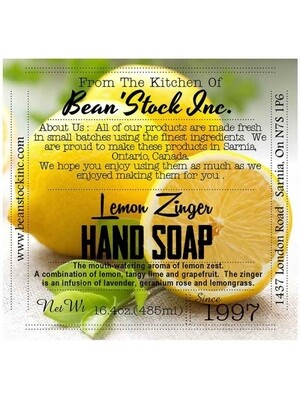 Bean'Stock Hand Soap | Lemon Zinger