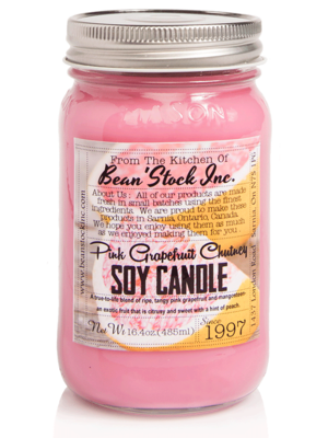 Bean'Stock Soy Candle | Pink Grapefruit Chutney