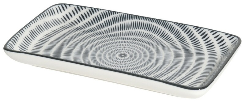 Now Designs Stamped Plate | 7in. Black Ripples