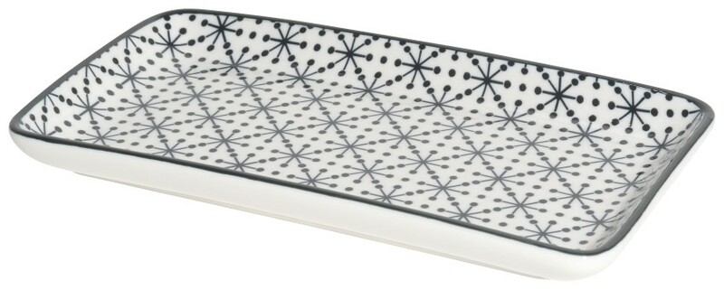 Now Designs Stamped Plate | 8in. Black Geo