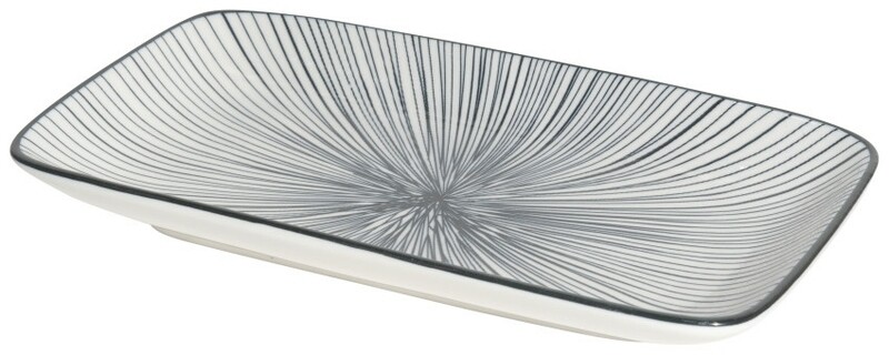 Now Designs Stamped Plate | 8.5in. Black Etched Lines